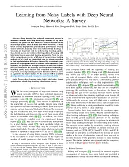 Learning from Noisy Labels with Deep Neural Networks: A Survey