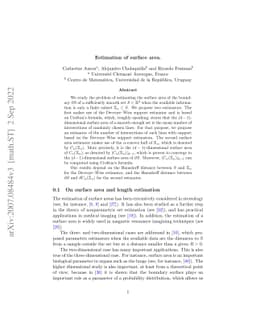 Estimation of surface area