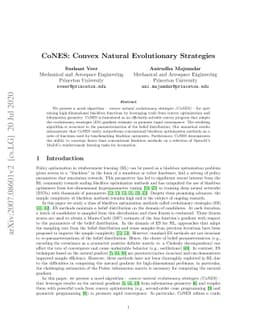 CoNES: Convex Natural Evolutionary Strategies