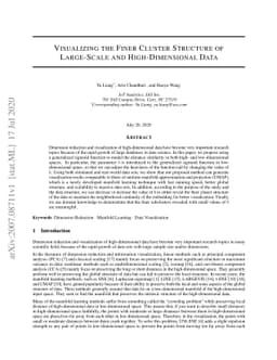 Visualizing the Finer Cluster Structure of Large-Scale and
  High-Dimensional Data