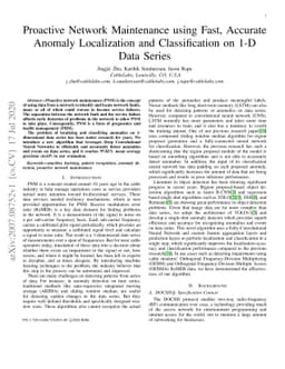 Proactive Network Maintenance using Fast, Accurate Anomaly Localization
  and Classification on 1-D Data Series