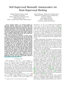 Self-Supervised Bernoulli Autoencoders for Semi-Supervised Hashing