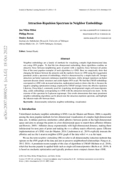 Attraction-Repulsion Spectrum in Neighbor Embeddings