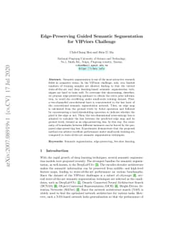 Edge-Preserving Guided Semantic Segmentation for VIPriors Challenge