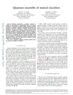 Quantum ensemble of trained classifiers