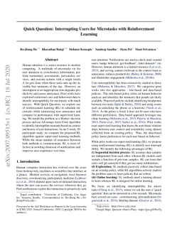 Quick Question: Interrupting Users for Microtasks with Reinforcement
  Learning