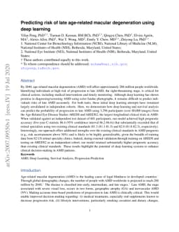 Predicting risk of late age-related macular degeneration using deep
  learning