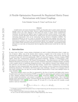 A Flexible Optimization Framework for Regularized Matrix-Tensor
  Factorizations with Linear Couplings