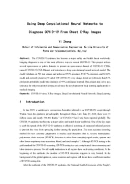 Using Deep Convolutional Neural Networks to Diagnose COVID-19 From Chest
  X-Ray Images