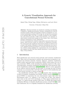 A Generic Visualization Approach for Convolutional Neural Networks