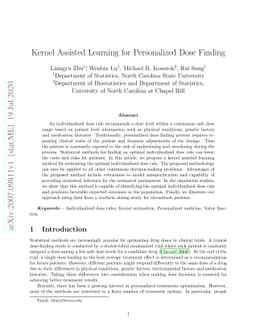 Kernel Assisted Learning for Personalized Dose Finding