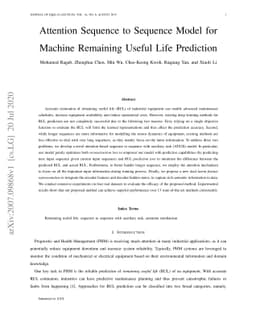 Attention Sequence to Sequence Model for Machine Remaining Useful Life
  Prediction