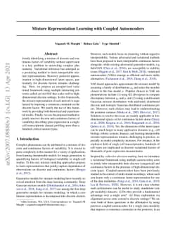 Mixture Representation Learning with Coupled Autoencoders