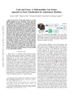 Look and Listen: A Multi-modality Late Fusion Approach to Scene
  Classification for Autonomous Machines