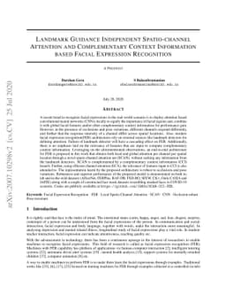 Landmark Guidance Independent Spatio-channel Attention and Complementary
  Context Information based Facial Expression Recognition