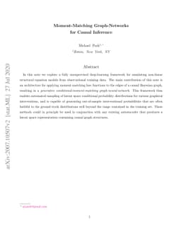 Moment-Matching Graph-Networks for Causal Inference