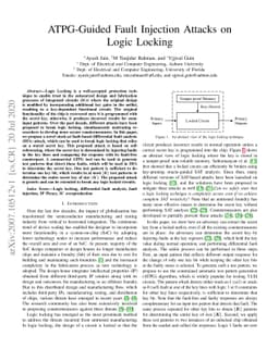ATPG-Guided Fault Injection Attacks on Logic Locking