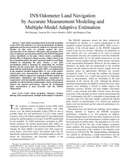INS/Odometer Land Navigation by Accurate Measurement Modeling and
  Multiple-Model Adaptive Estimation
