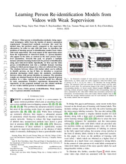 Learning Person Re-identification Models from Videos with Weak
  Supervision