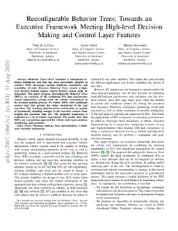 Reconfigurable Behavior Trees: Towards an Executive Framework Meeting
  High-level Decision Making and Control Layer Features