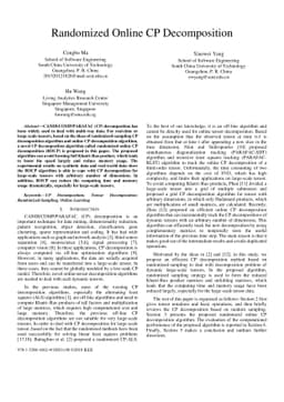 Randomized Online CP Decomposition
