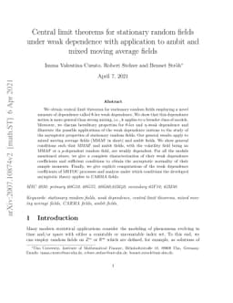 Central limit theorems for stationary random fields under weak
  dependence with application to ambit and mixed moving average fields