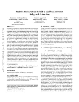 Robust Hierarchical Graph Classification with Subgraph Attention