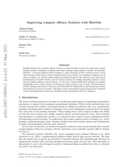 Improving compute efficacy frontiers with SliceOut