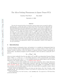 The All-or-Nothing Phenomenon in Sparse Tensor PCA