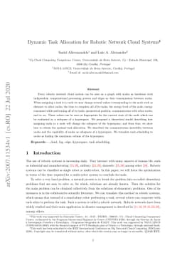 Dynamic Task Allocation for Robotic Network Cloud Systems