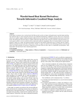 Wavelet-based Heat Kernel Derivatives: Towards Informative Localized
  Shape Analysis