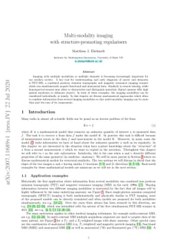 Multi-modality imaging with structure-promoting regularisers