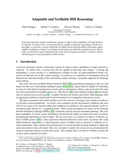 Adaptable and Verifiable BDI Reasoning