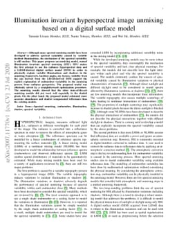 Illumination invariant hyperspectral image unmixing based on a digital
  surface model