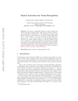 Funnel Activation for Visual Recognition