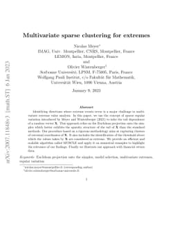 Multivariate sparse clustering for extremes
