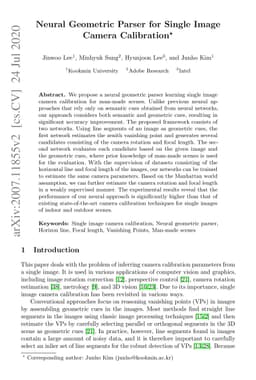 Neural Geometric Parser for Single Image Camera Calibration