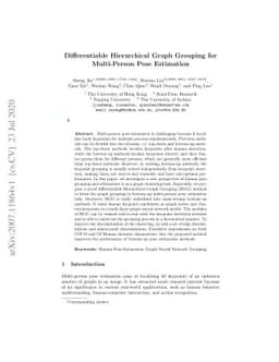 Differentiable Hierarchical Graph Grouping for Multi-Person Pose
  Estimation