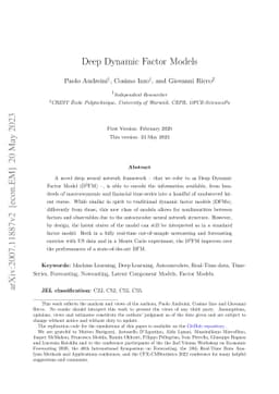 Deep Dynamic Factor Models