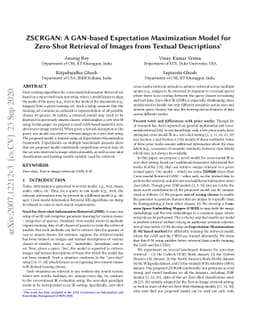 ZSCRGAN: A GAN-based Expectation Maximization Model for Zero-Shot
  Retrieval of Images from Textual Descriptions