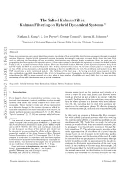 The Salted Kalman Filter: Kalman Filtering on Hybrid Dynamical Systems