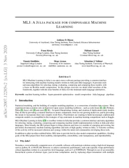 MLJ: A Julia package for composable machine learning