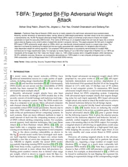 T-BFA: Targeted Bit-Flip Adversarial Weight Attack
