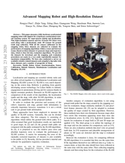 Advanced Mapping Robot and High-Resolution Dataset
