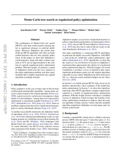 Monte-Carlo Tree Search as Regularized Policy Optimization