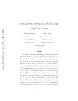 Counting Fish and Dolphins in Sonar Images Using Deep Learning