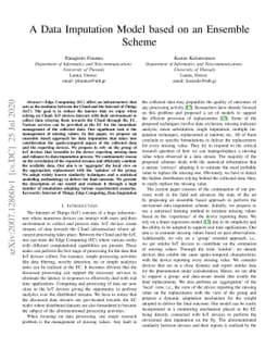 A Data Imputation Model based on an Ensemble Scheme