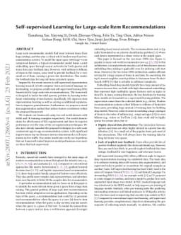 Self-supervised Learning for Large-scale Item Recommendations