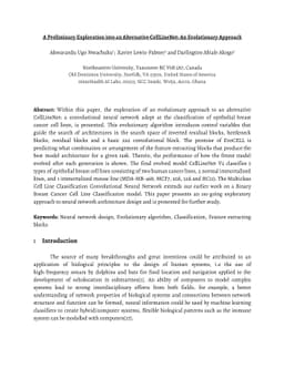 A Preliminary Exploration into an Alternative CellLineNet: An
  Evolutionary Approach