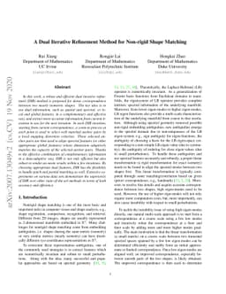 A Dual Iterative Refinement Method for Non-rigid Shape Matching